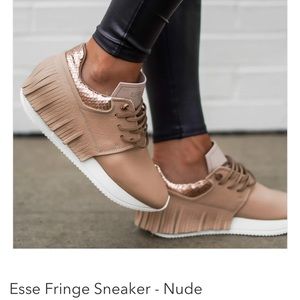 Esse Ut Esse leather fringe sneaker